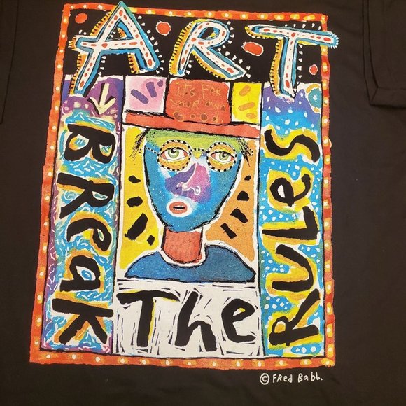 Fred Babb Vintage 90s Art Graphic T' - Picture 2 of 5